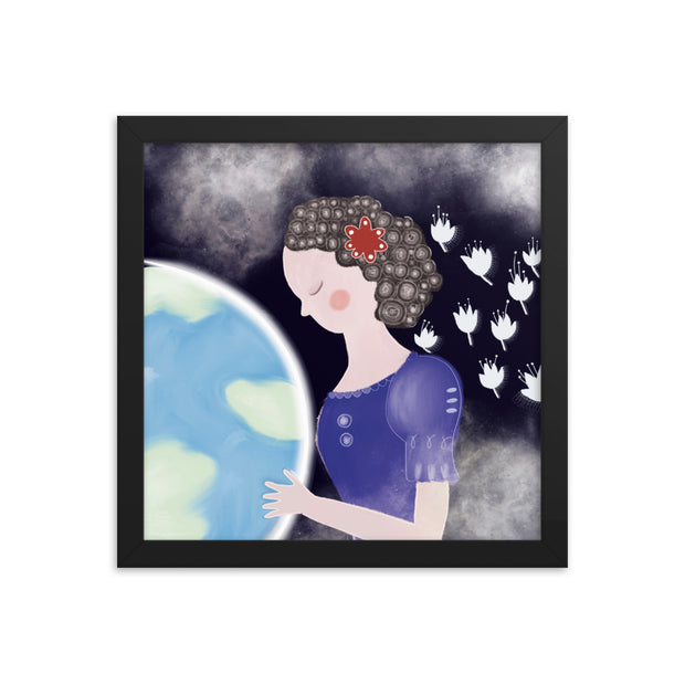 Woman Earth Framed Poster