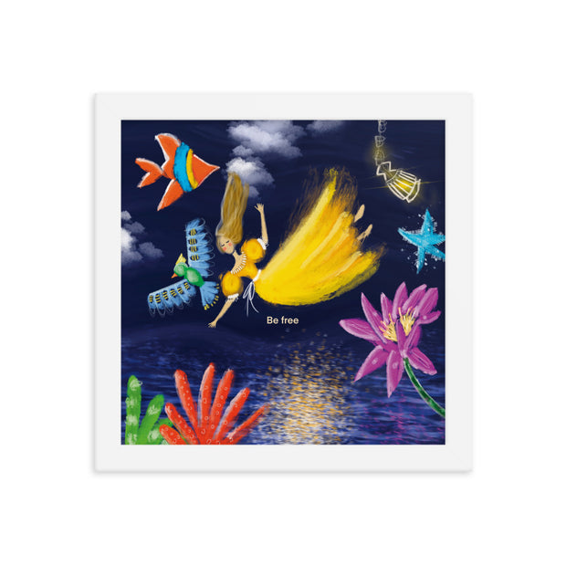 Birds and Fish Dreams Framed poster