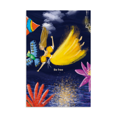 Birds and Fish Dreams Standard Postcard